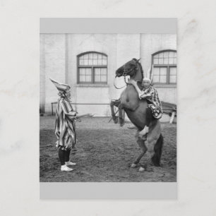Carte Postale Clowning Around on a Horse, 1915