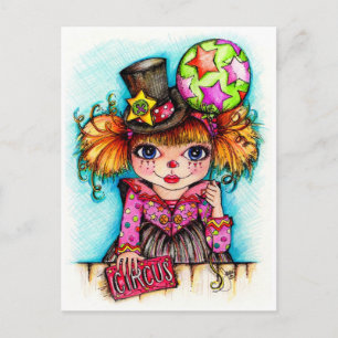 Carte Postale Clowning Around...Under the Big Top Circus