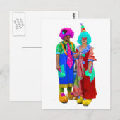 Carte Postale clowns (Devant / Derrière)
