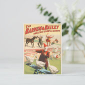 Carte Postale Clowns Avec Oies, Coqs Et Âne. (Debout devant)