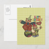Carte Postale Clowns d'anniversaire (Devant / Derrière)