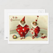 Carte Postale Clowns dans l'amour (Devant / Derrière)