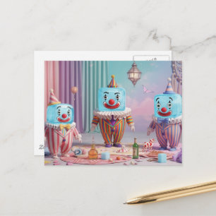 Carte Postale Clowns de glaçons idiots