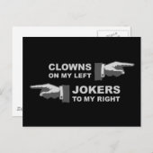 Carte Postale Clowns et jokers (Devant / Derrière)