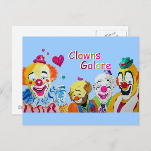 Carte postale Clowns Galore (Devant / Derrière)