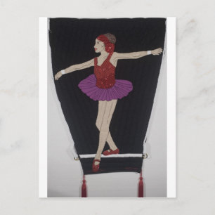 Carte Postale Clowns : marcheur à corde serrée