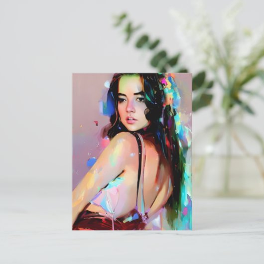 Carte Postale Club Dancing Woman Weight AI Art (Debout devant)