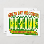 Carte Postale Club de Cheeseheads Mooootercycle (Devant / Derrière)
