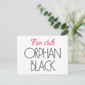 Carte Postale Club de fan noir Orphan (Debout devant)