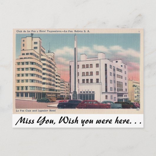 Carte Postale Club de la Paz (Devant)