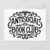 Carte Postale Club de livres antisociaux (Devant)