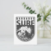 Carte Postale Club de Surfs de la Barbade Emblem (Debout devant)