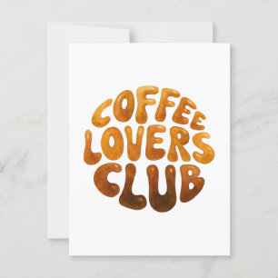 Carte Postale Club des Amoureux du Café - Art Mural, Typographie