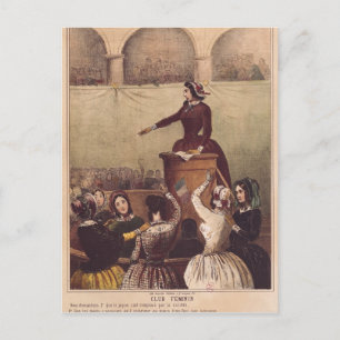 Carte Postale Club des femmes, vers 1848