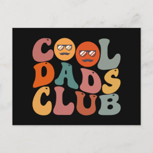Carte Postale Club des papas cool Papa Fête des pères Rétro Bran
