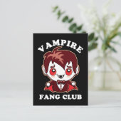 Carte Postale Club Fang | Pun Drôle Et Vampire Mignons (Debout devant)