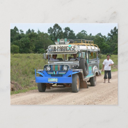 Carte Postale Club Paradise Jeepney (Devant)