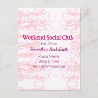 club social de week-end rose paillettes enterremen