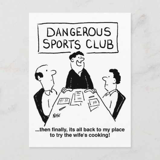 Carte Postale Club sportif dangereux (Devant)