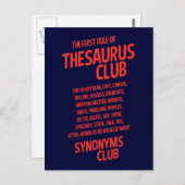 Carte Postale Club Thesaurus (Devant / Derrière)
