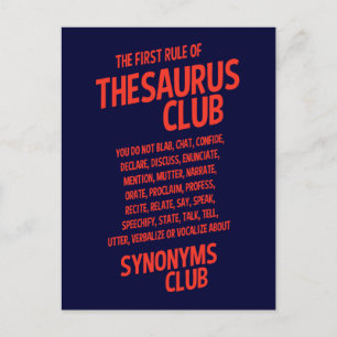 Carte Postale Club Thesaurus