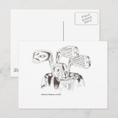 Carte Postale Clubs de golf dans noir et le blanc (Devant / Derrière)