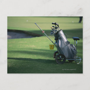 Carte Postale Clubs de golf et sac de golf