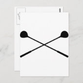 Carte Postale clubs de golf traversés (Devant / Derrière)