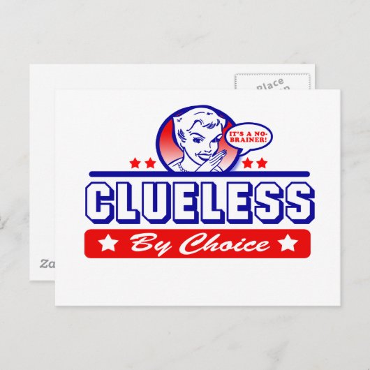 Carte Postale Clueless Par Choix (Devant / Derrière)