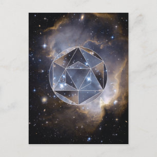 Carte Postale Cluster d'étoiles géométrique