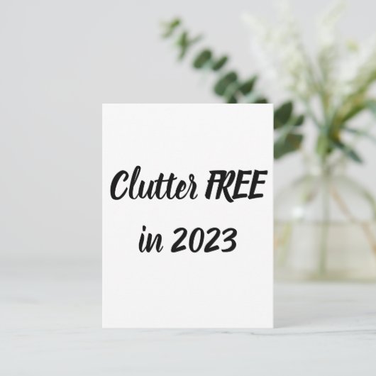 Carte Postale Clutter FREE en 2023 - Self Care! (Debout devant)