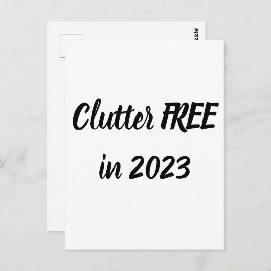 Carte Postale Clutter FREE en 2023 - Self Care! (Devant / Derrière)
