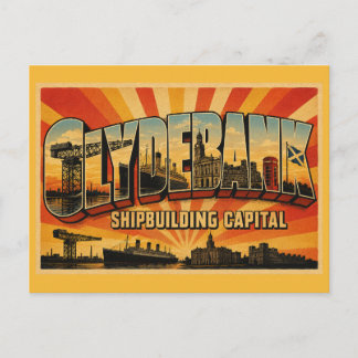 Carte Postale Clydebank Écosse Capitale de la Construction Naval