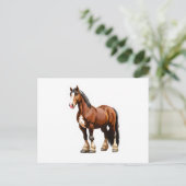 Carte Postale Clydesdale (Debout devant)