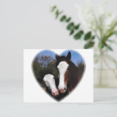 Carte Postale Clydesdales au coeur (Debout devant)