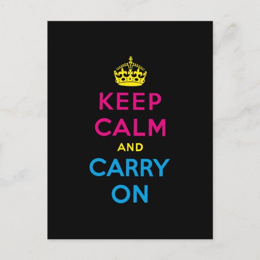 Carte Postale CMJN restez calme et continuez (Devant)