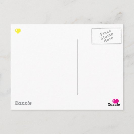 Carte postale CMYK Pixel Hearts (Dos)