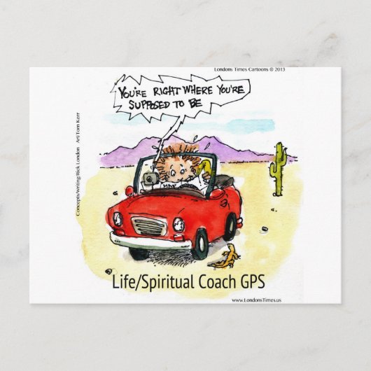 Carte Postale Coach de vie GPS (Devant)