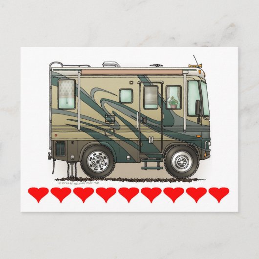 Carte Postale Coach Home Motorhome (Devant)