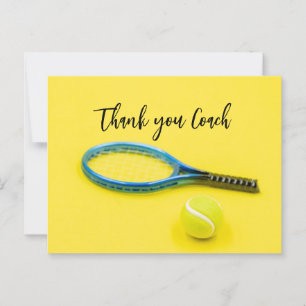 Carte Postale Coach Merci de tennis pour joueur de tennis