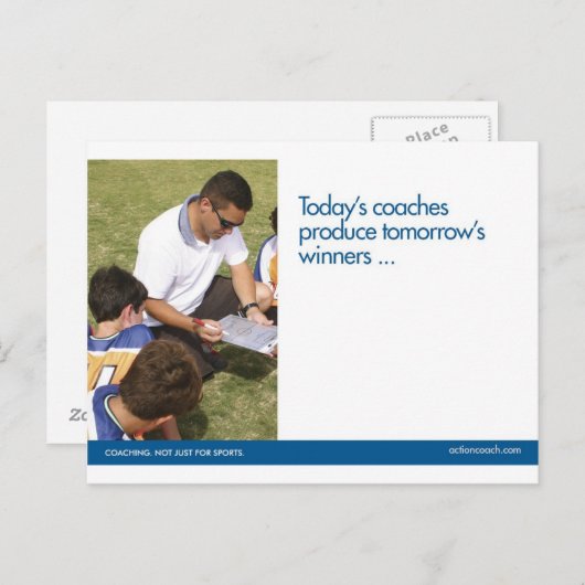 Carte postale Coaching Sports (Devant / Derrière)