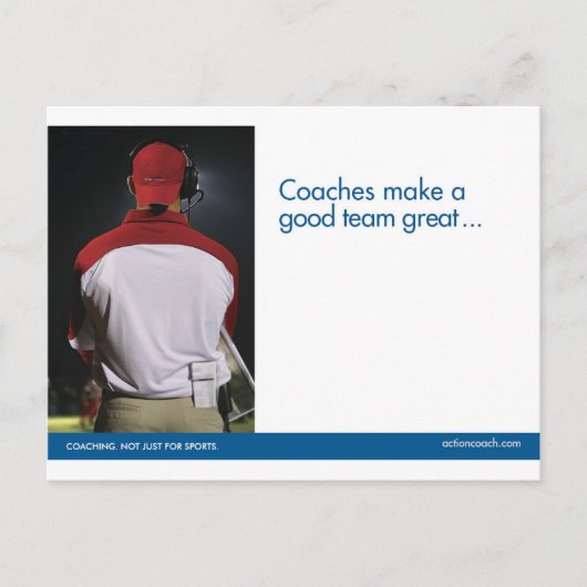 Carte postale Coaching Sports (Devant)