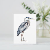 Carte Postale Coastal Blue Heron Bird (Debout devant)