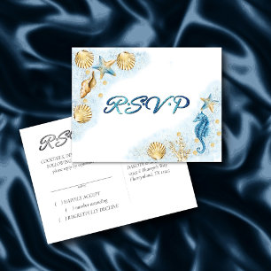 Carte Postale Coastal Chic   Moderne Corail Reef RSVP