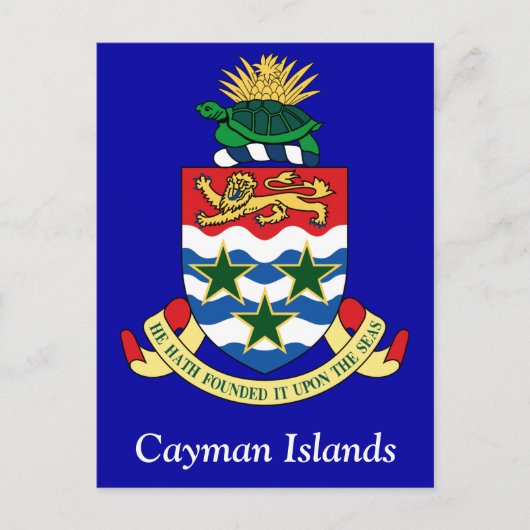 Carte Postale Coat of arms of the Cayman Islands (Devant)