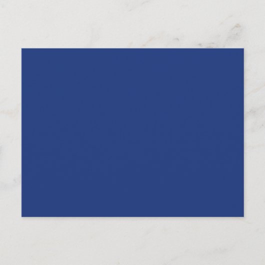 Carte Postale Cobalt Bleu foncé Solid Tendance Couleur Arrière - (Devant)