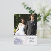 Carte Postale Cobalt bleu hydrangea fleur mariage merci (Debout devant)