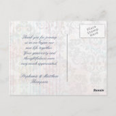 Carte Postale Cobalt bleu hydrangea fleur mariage merci (Dos)