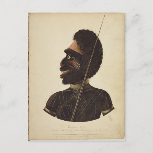 Carte Postale Cobbawn Wogi, chef natif de Port Stephen (Devant)