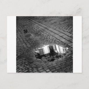 Carte Postale Cobblestone Street avec flaque, Innsbruck Autriche